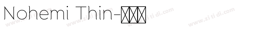 Nohemi Thin字体转换